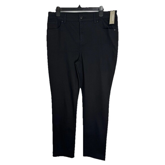 Chicos So Slimming Slim Leg Jeans Womens 2R/12R Black Stretch Denim Pants NEW - Picture 1 of 12